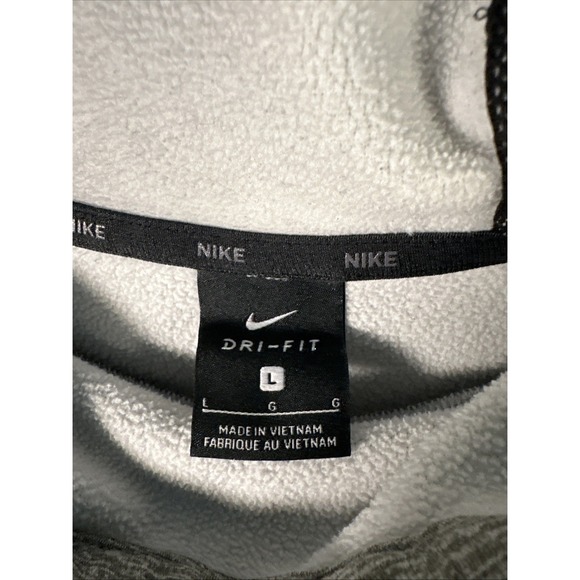 Nike Therma Swoosh Hoodie Dri Fit Men's Size Large‎ Gray Black Swoosh Pullover - Picture 2 of 6